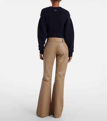 Schlaghose Sleek Statement III aus Leder | Dorothee Schumacher