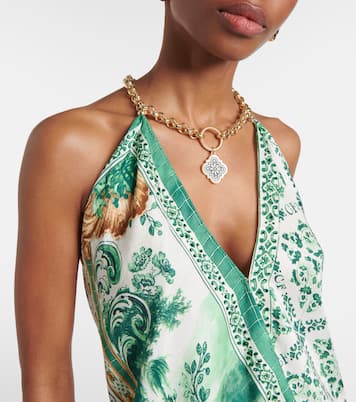 Camisole in seta con stampa | Camilla