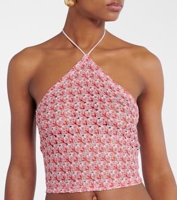 Zig Zag lamé cropped top | Missoni