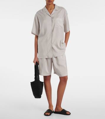Jorge striped silk shirt | The Row
