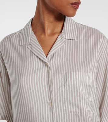Jorge striped silk shirt | The Row