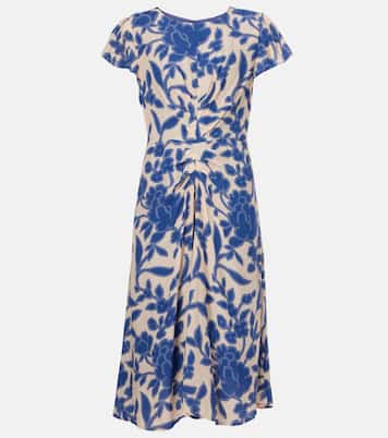 Bedrucktes Midikleid aus Crêpe | Velvet