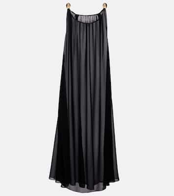 Holiday embellished chiffon maxi dress | Adriana Degreas