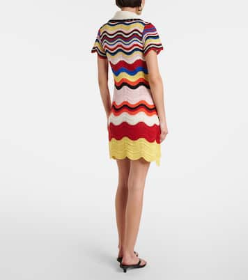 Chevron crochet cotton polo dress | La DoubleJ