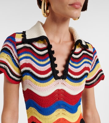Chevron crochet cotton polo dress | La DoubleJ