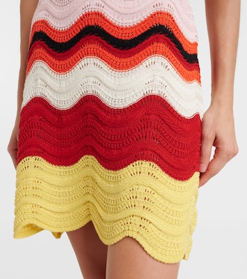 Chevron crochet cotton polo dress | La DoubleJ