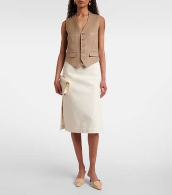 Holland linen tweed vest | Ralph Lauren Collection