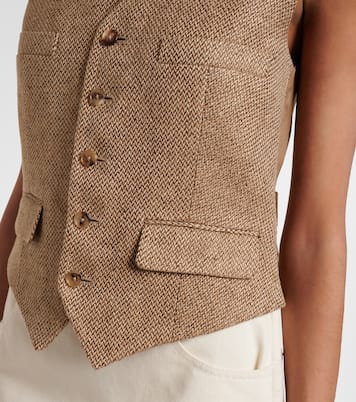 Holland linen tweed vest | Ralph Lauren Collection