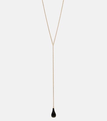 Collier en plaqué or et onyx | Toteme