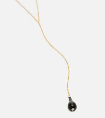 Collier en plaqué or et onyx | Toteme