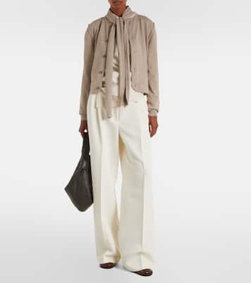 Twisted tie-detail wool-blend cardigan | Lemaire