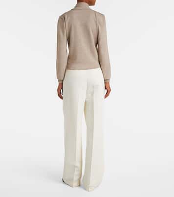 Twisted tie-detail wool-blend cardigan | Lemaire