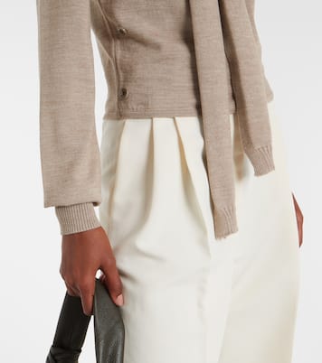 Twisted tie-detail wool-blend cardigan | Lemaire
