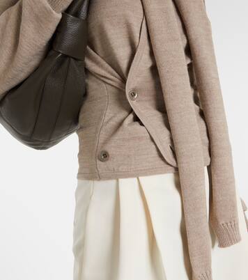 Twisted tie-detail wool-blend cardigan | Lemaire