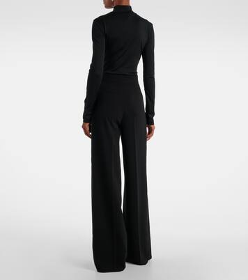 High-rise cady wide-leg pants | Max Mara
