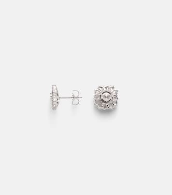 Pendientes Princess Burst de oro blanco de 18 ct con diamantes | Suzanne Kalan
