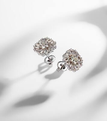Pendientes Princess Burst de oro blanco de 18 ct con diamantes | Suzanne Kalan