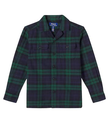 Plaid cotton overshirt | Polo Ralph Lauren Kids