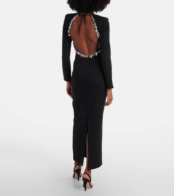 Sequined open-back crêpe maxi dress | Rotate