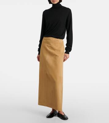 Danas suede wrap skirt | The Row