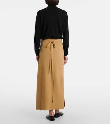 Danas suede wrap skirt | The Row