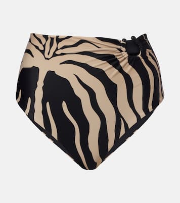 Printed ring-detail bikini bottoms | Johanna Ortiz