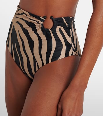 Printed ring-detail bikini bottoms | Johanna Ortiz