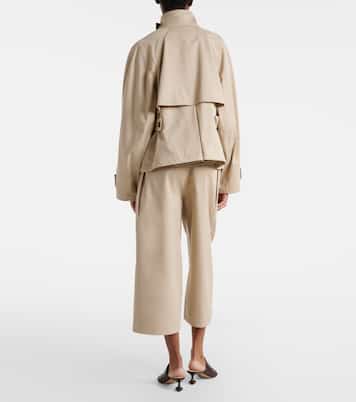 Cotton and silk cropped pants | Loewe