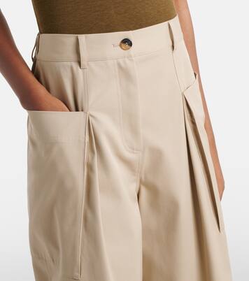 Cotton and silk cropped pants | Loewe