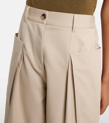 Cotton and silk cropped pants | Loewe