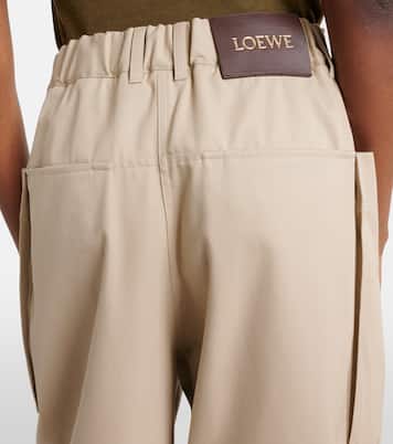 Cotton and silk cropped pants | Loewe