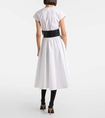 Belted cotton midi dress | Alaïa
