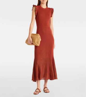 Vestido midi Noelle de lamé | Ulla Johnson