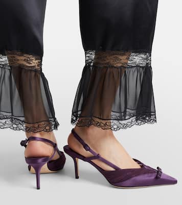 Afia 65 satin slingback pumps | Jimmy Choo