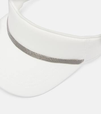 Monili leather-trimmed visor | Brunello Cucinelli