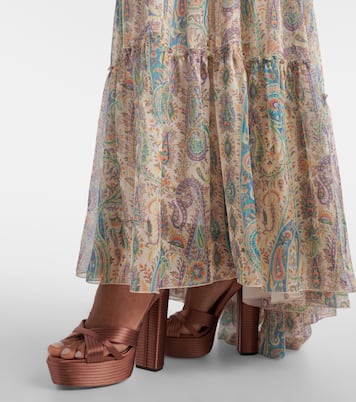 Sundance 140 satin platform sandals | Aquazzura