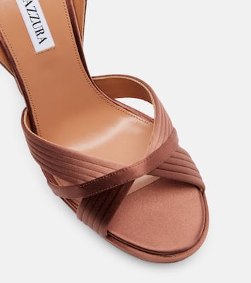 Sundance 140 satin platform sandals | Aquazzura