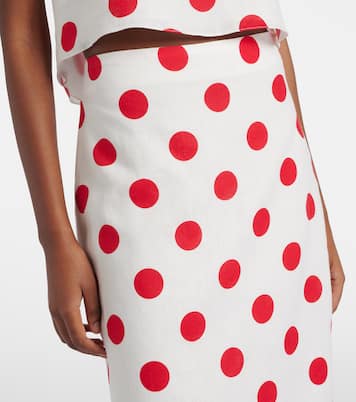 Bruna polka-dot linen maxi skirt | Cala de la Cruz