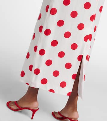 Bruna polka-dot linen maxi skirt | Cala de la Cruz