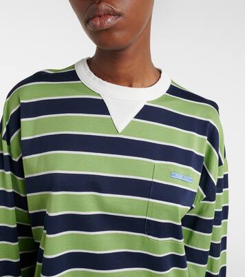 Striped cotton jersey T-shirt | Prada
