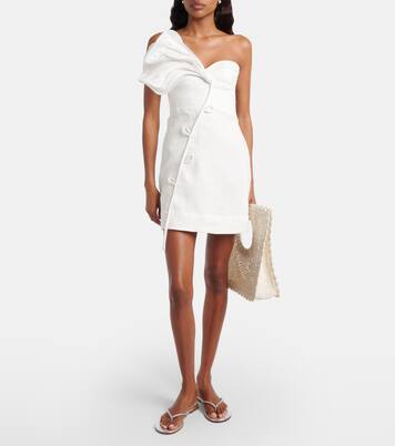 Floral-appliqué linen minidress | Farm Rio