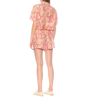 Shorts a stampa floreale in seta | Marni