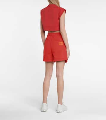 Logo cotton crop top | Miu Miu
