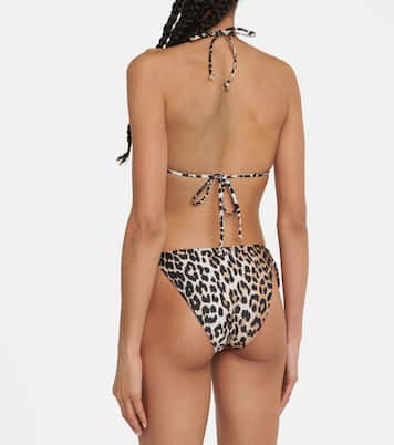 Slip bikini con stampa leopardata | Ganni