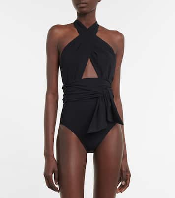 Cutout halterneck swimsuit | Karla Colletto