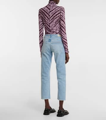 Girlfriend mid-rise cropped jeans | AG Jeans