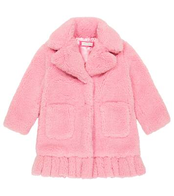 Mantel aus Faux Fur mit Fransen | Monnalisa