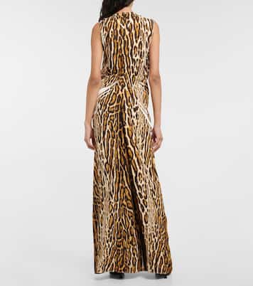 Leopard-print crêpe maxi dress | Proenza Schouler