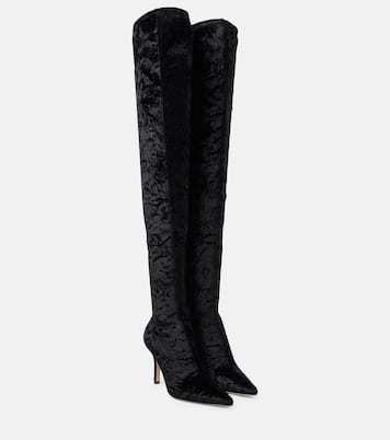 Mama over-the-knee velvet boots | Paris Texas
