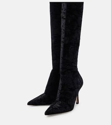 Mama over-the-knee velvet boots | Paris Texas